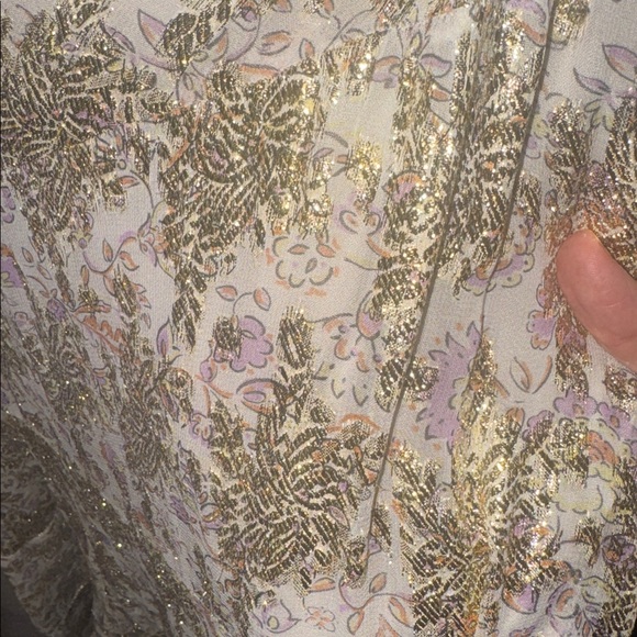 Free People Metallic Floral Tiered Skirt - Picture 5 of 5